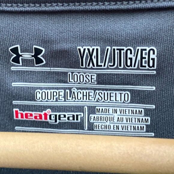 Under Armour Heat Gear Loose Fit 1/4 Zip Pullover Shirt Top Youth XL Gray Color - Picture 2 of 3
